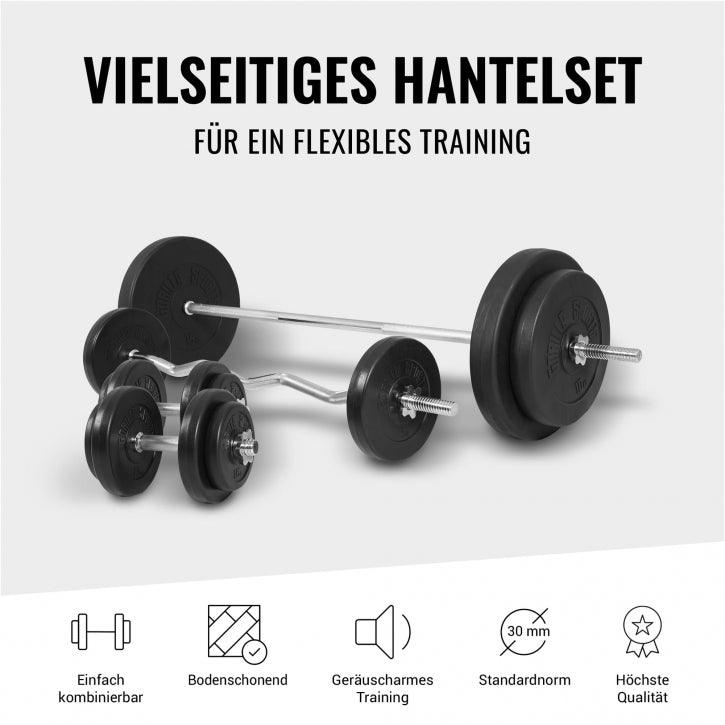 Set complet banc de haltere cu raft 100 kg