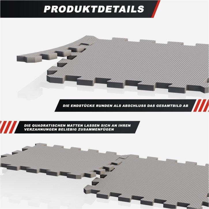 Set de covorașe de protecție pentru podea 30x30 cm - 18 covorașe incluse, capete de capăt