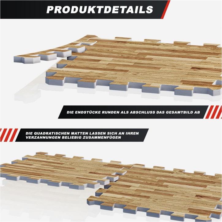 Set de covorașe de protecție pentru podea 30x30 cm - 18 covorașe incluse, capete de capăt