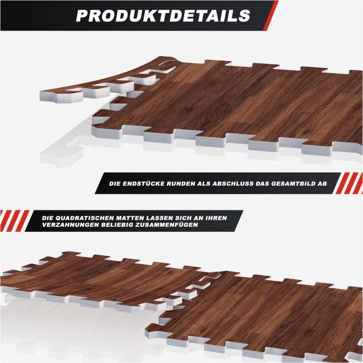 Set de covorașe de protecție pentru podea 30x30 cm - 18 covorașe incluse, capete de capăt