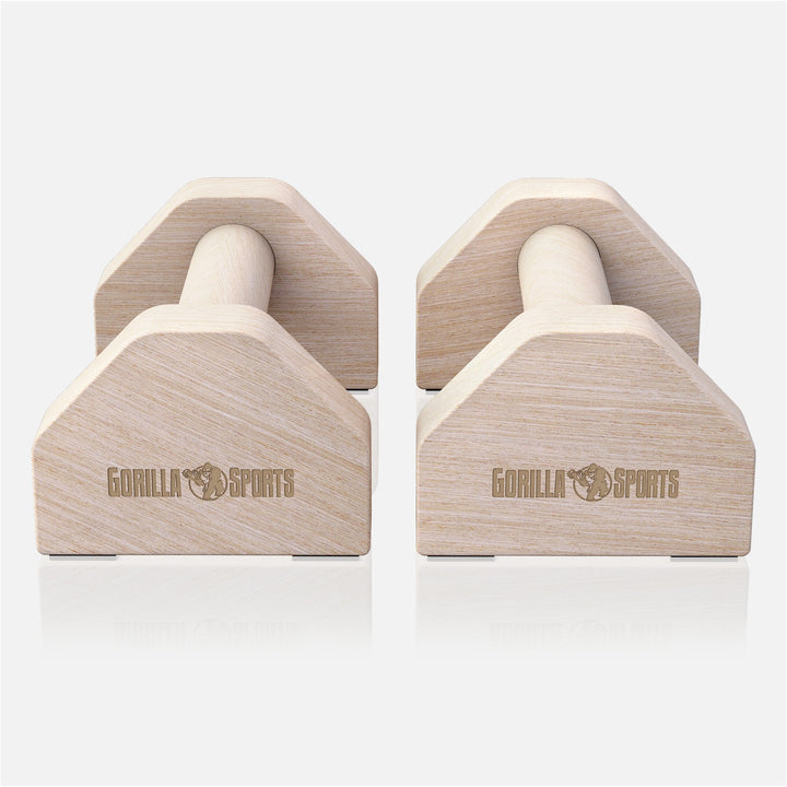 Set de 2 manere push-up din lemn, Gorilla Sports
