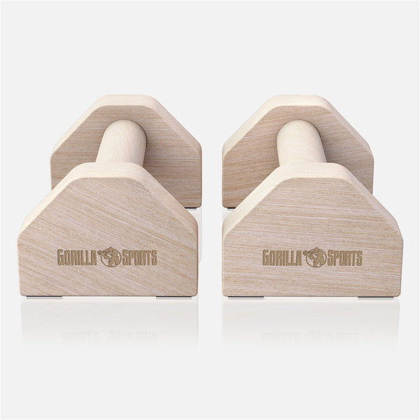 Set de 2 manere push-up din lemn, Gorilla Sports