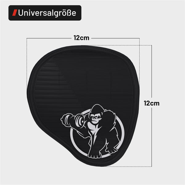 Set 2 Pad-uri Fitness cu Silicon, Gorilla Sports, Marime Universala, Negru