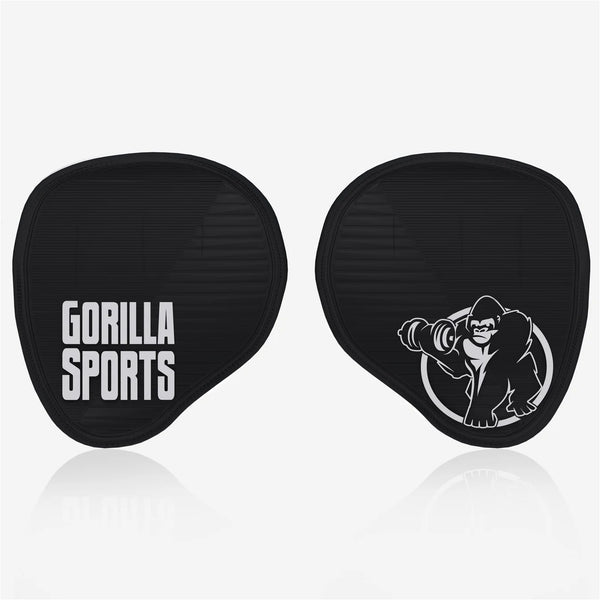 Set 2 Pad-uri Fitness cu Silicon, Gorilla Sports, Marime Universala, Negru