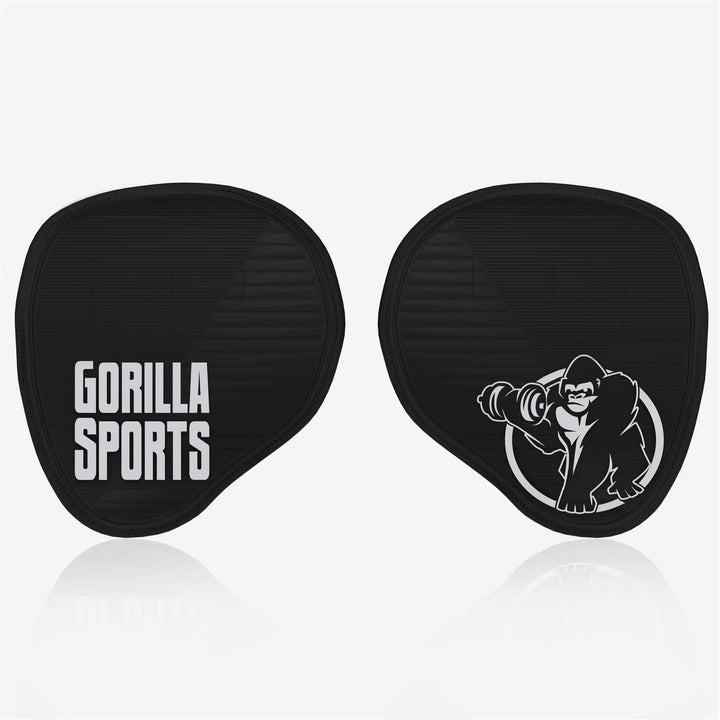 Set 2 Pad-uri Fitness cu Silicon, Gorilla Sports, Marime Universala, Negru