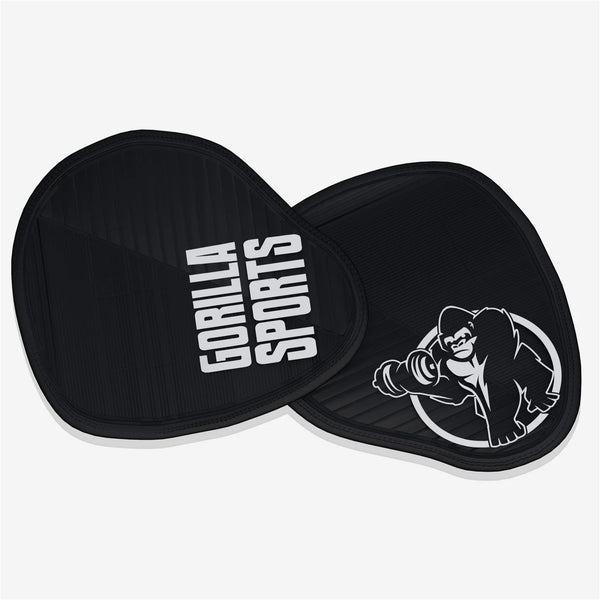 Set 2 Pad-uri Fitness cu Silicon, Gorilla Sports, Marime Universala, Negru