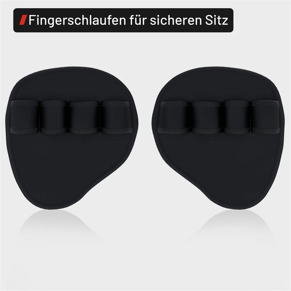 Set 2 Pad-uri Fitness cu Silicon, Gorilla Sports, Marime Universala, Negru