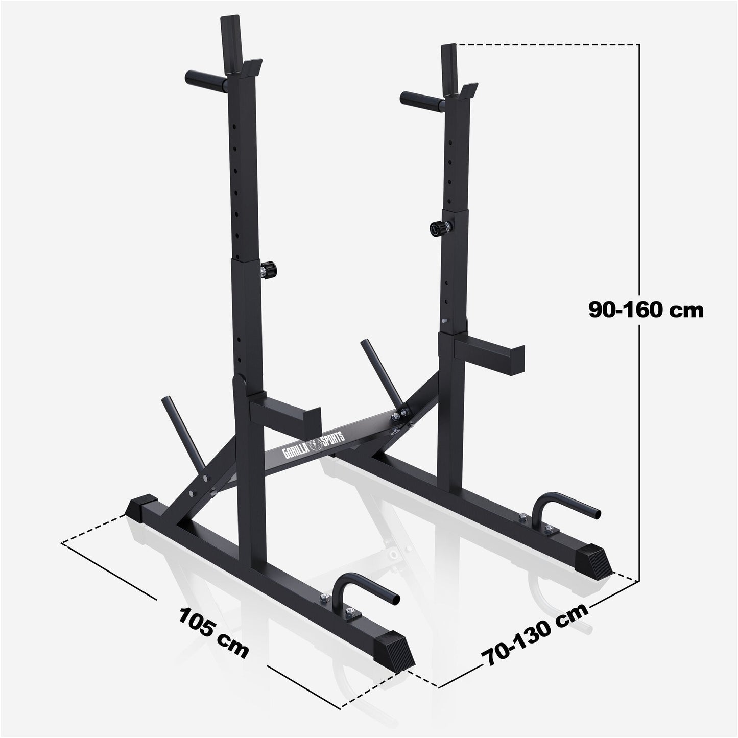 Rack pentru genuflexiuni reglabil pe înălțime și lățime