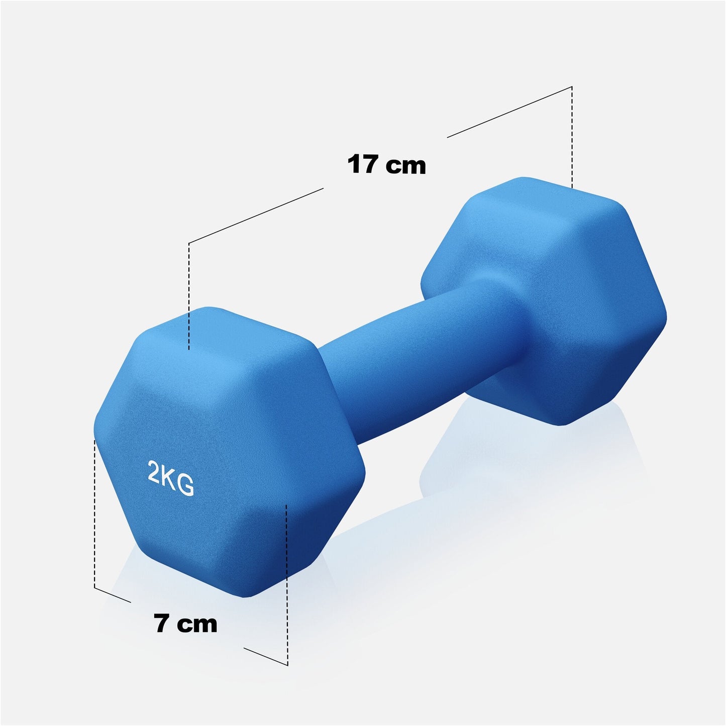 Halterele de gimnastică din neopren Hexagon 2 - 10 kg
