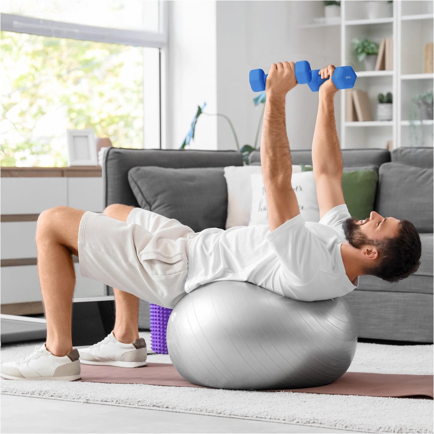 Halterele de gimnastică din neopren Hexagon 2 - 10 kg