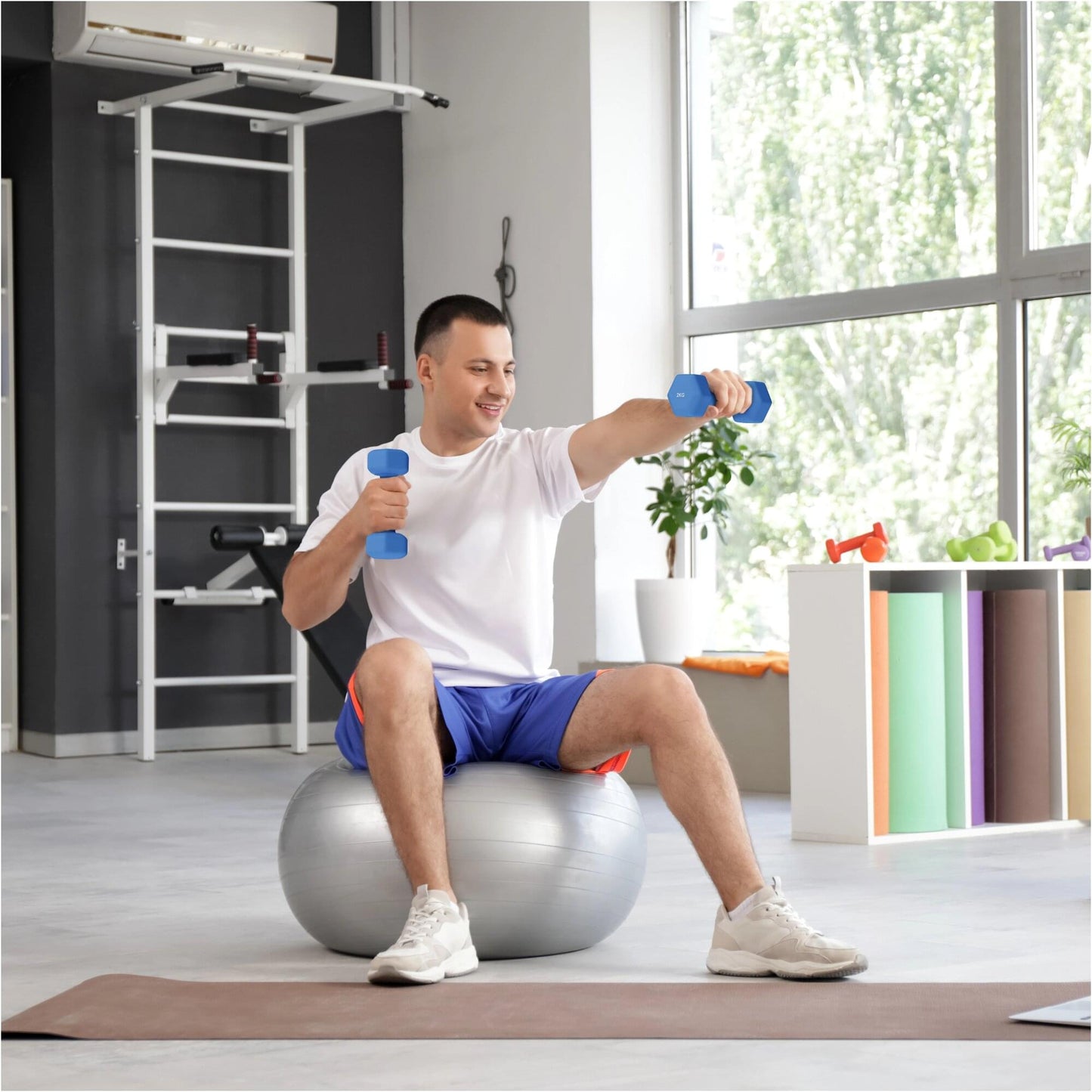 Halterele de gimnastică din neopren Hexagon 2 - 10 kg