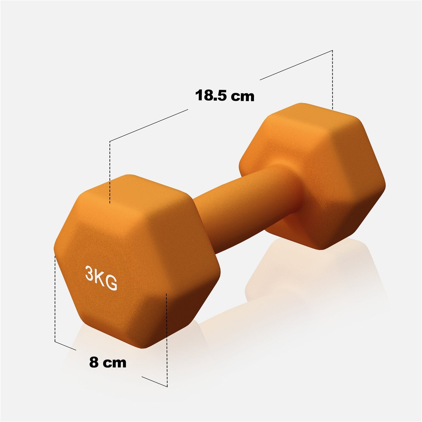 Halterele de gimnastică din neopren Hexagon 2 - 10 kg