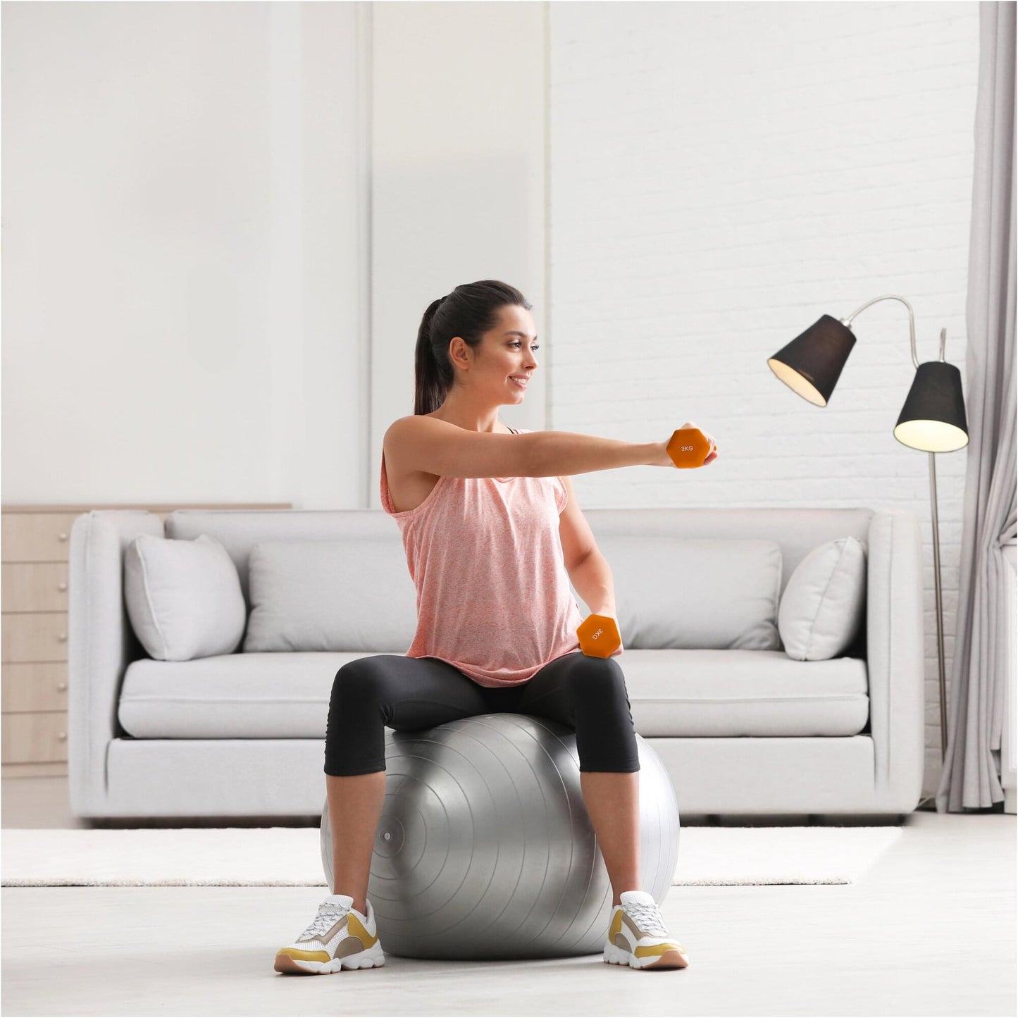 Halterele de gimnastică din neopren Hexagon 2 - 10 kg