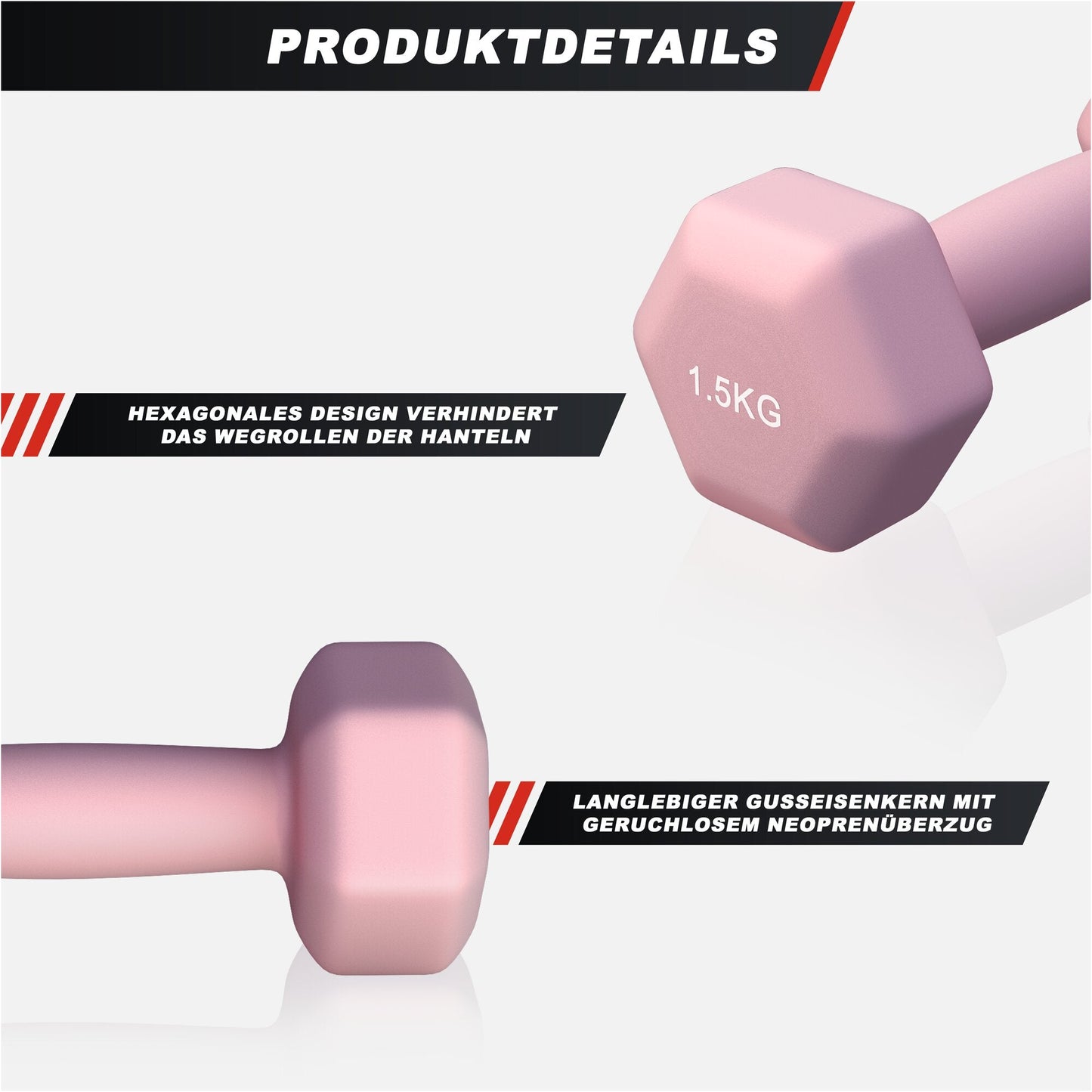 Halterele de gimnastică din neopren Hexagon 2 - 10 kg