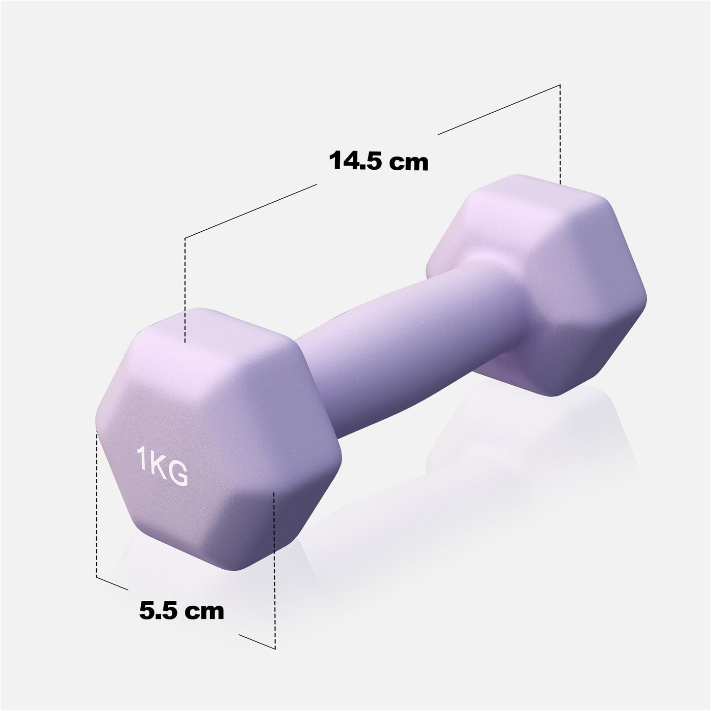 Halterele de gimnastică din neopren Hexagon 2 - 10 kg