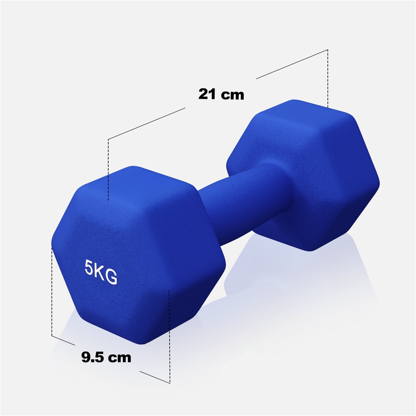 Halterele de gimnastică din neopren Hexagon 2 - 10 kg