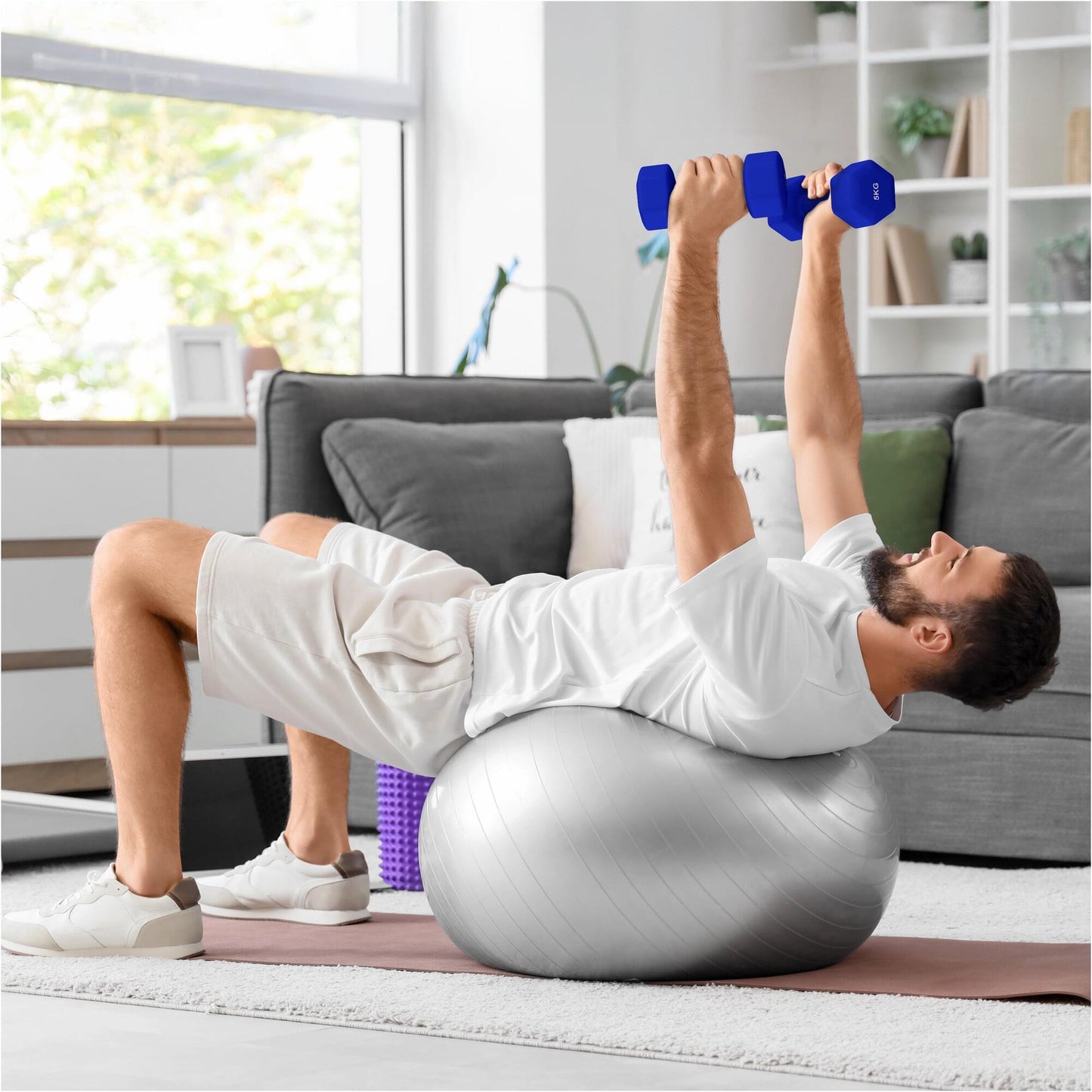 Halterele de gimnastică din neopren Hexagon 2 - 10 kg