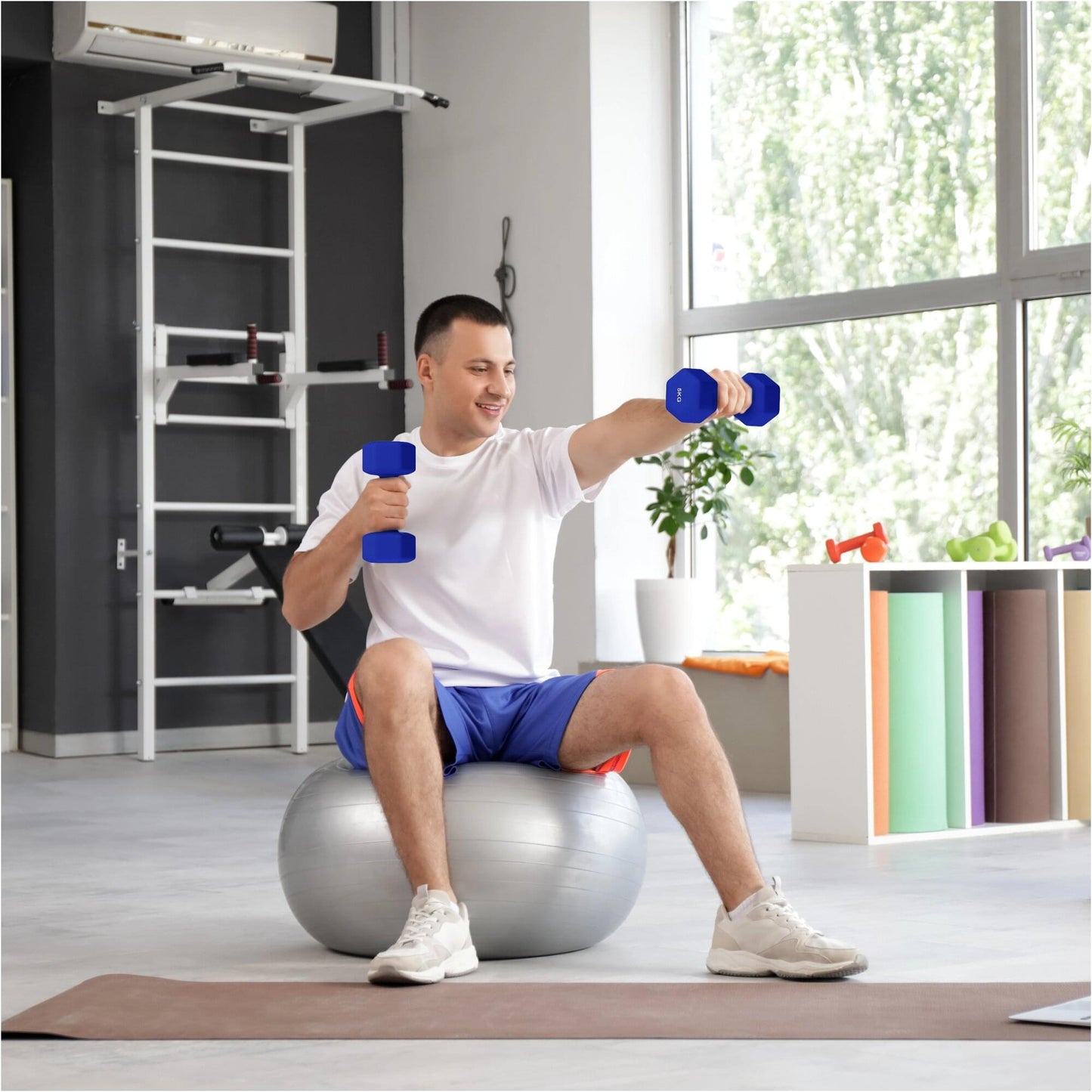 Halterele de gimnastică din neopren Hexagon 2 - 10 kg