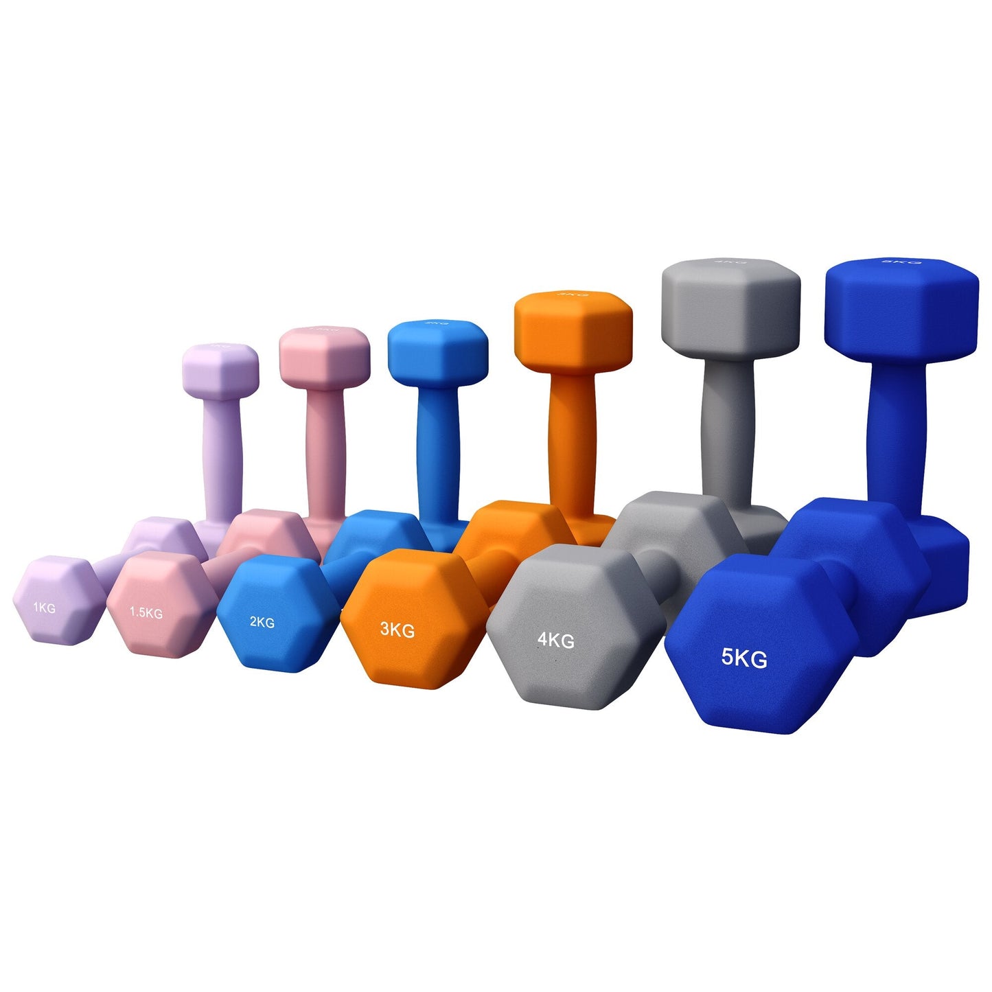 Halterele de gimnastică din neopren Hexagon 2 - 10 kg