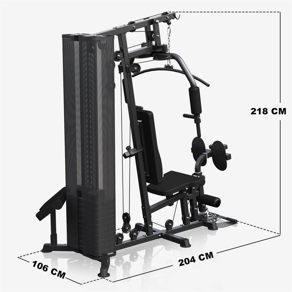 Statie de fitness multifunctionala, 218 x 204 x 106, negru, Gorilla Sports