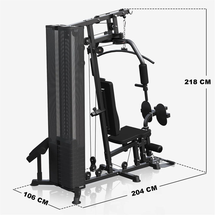 Statie de fitness multifunctionala, 218 x 204 x 106, negru, Gorilla Sports