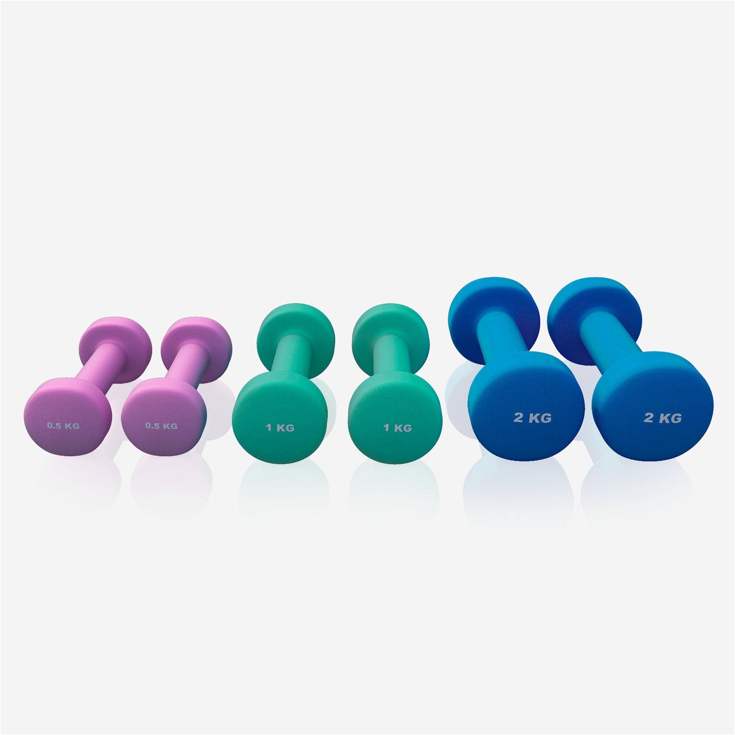 Halterele de gimnastică din neopren, rotunde, 1 - 10 kg