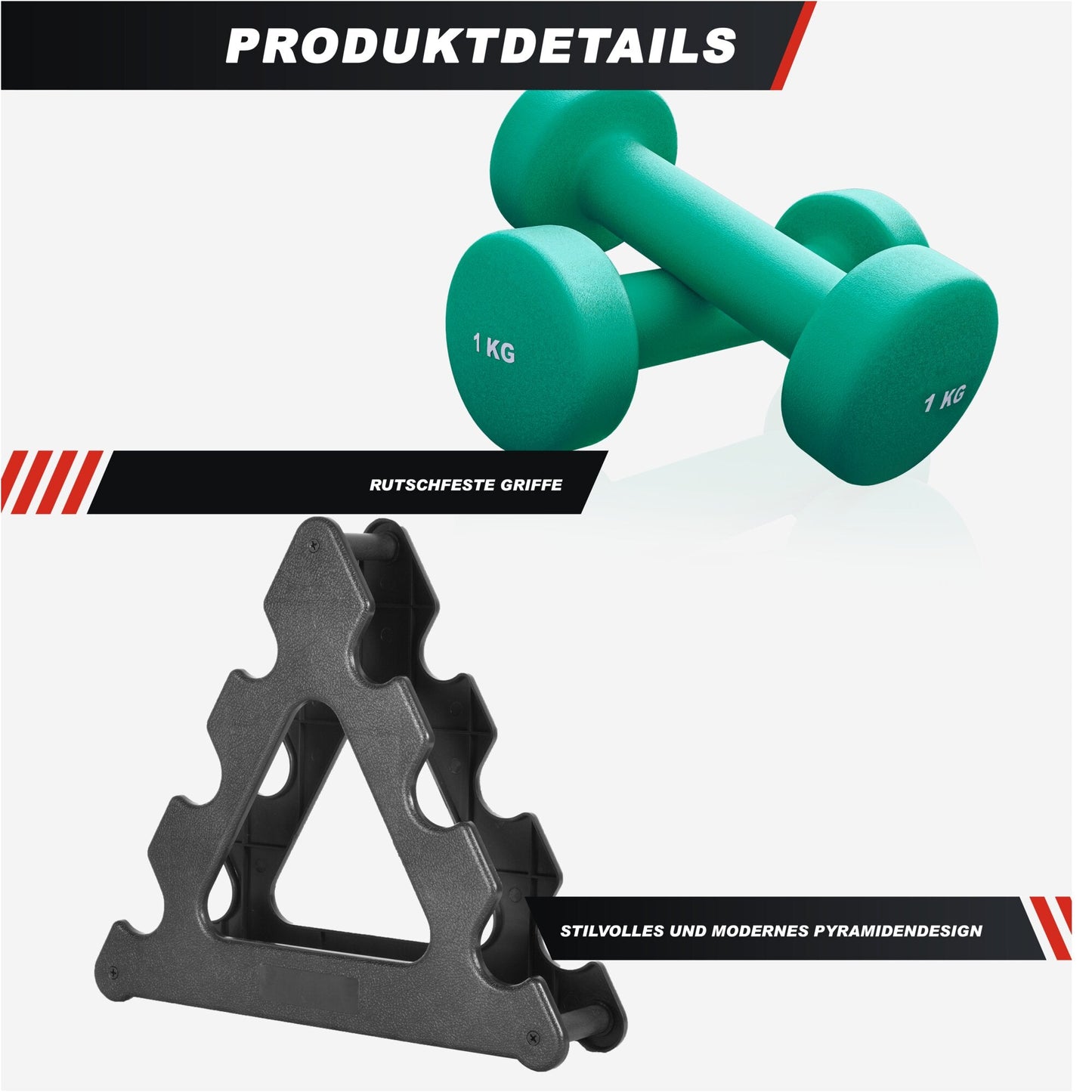 Halterele de gimnastică din neopren, rotunde, 1 - 10 kg