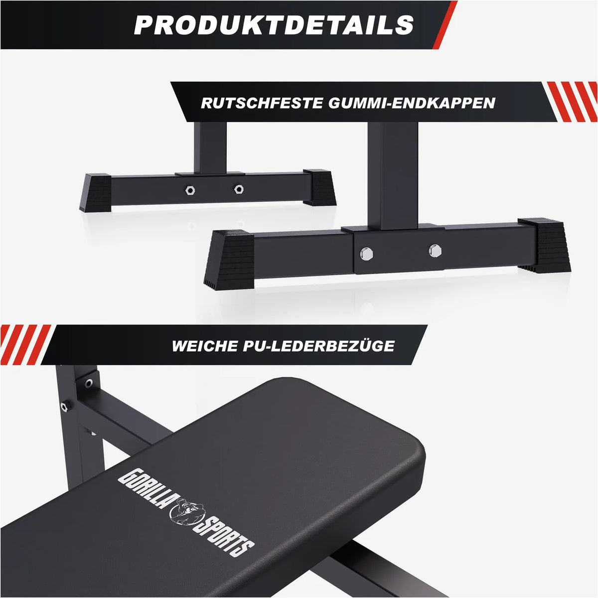 Banca de exercitii cu suport, lata, inclusiv set de gantere 40/70/100 kg