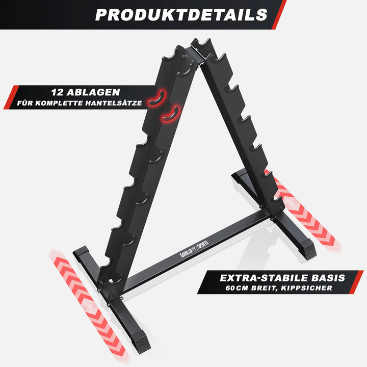Suport Gantere, Negru, Gorilla Sports
