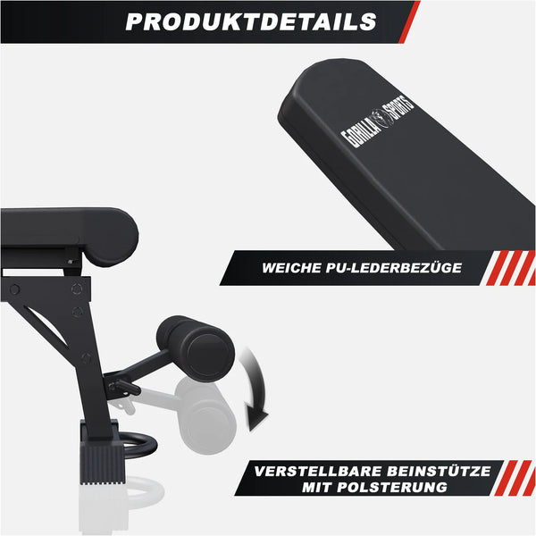 Banca Reglabila, Roti Transport, Negru, GORILLA SPORTS