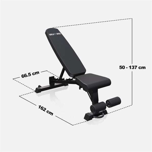 Banca Reglabila, Roti Transport, Negru, GORILLA SPORTS