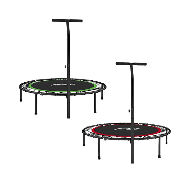 Trambulina fitness Physionics® cu maner, inaltime reglabila, suporta 120 kg, interior/exterior - Culori Multiple