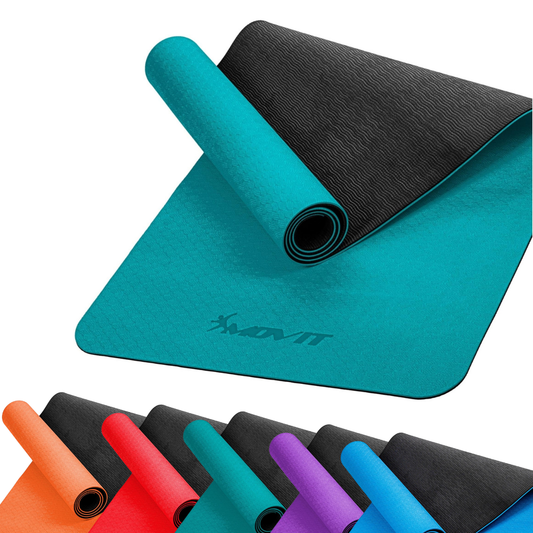 Covoras de gimnastica TPE, 190x60x0,6cm MOVIT, Multiple Culori