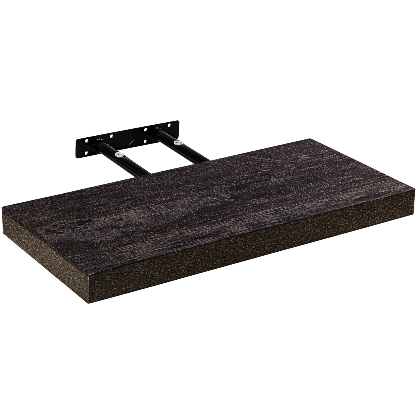 Raft de perete, 90 cm, lemn rustic inchis
