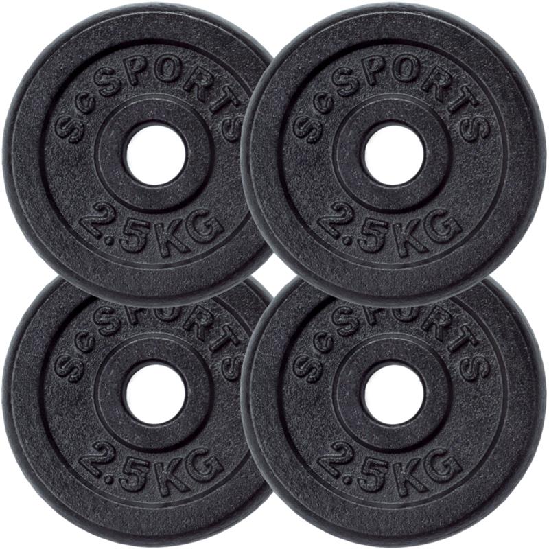 Set discuri, fier, 30/31 mm ScSPORTS 2,5 - 20 KG