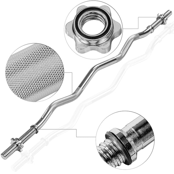 Bara SZ, MOVIT®, 120 cm, crom, piulite in stea - Gorilla Sports Ro