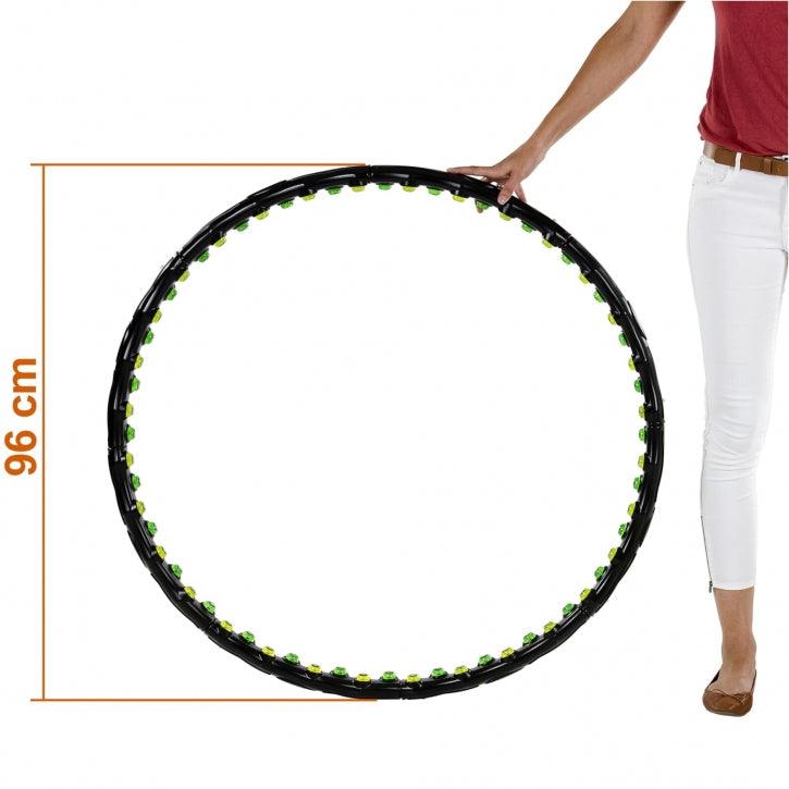 Cerc de hip hoop, proeminențe de masaj și magneți, Ø 96 - 110 cm