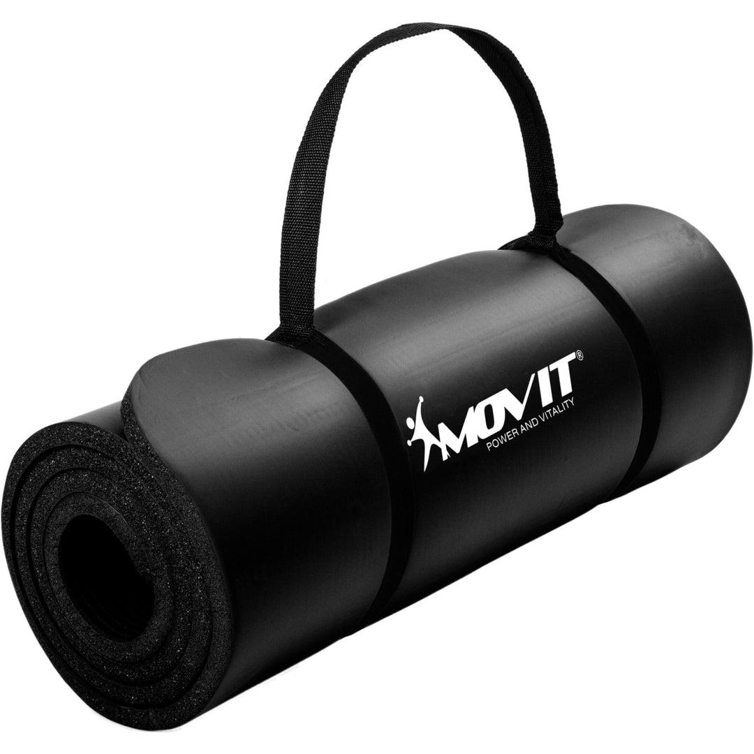 Covoras de gimnastica, MOVIT®, 190 x 60 x 1,5cm, negru - Gorilla Sports Ro