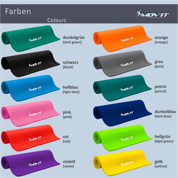 Covoras de gimnastica MOVIT®, 190 x 100 x1,5cm, albastru royal - Gorilla Sports Ro