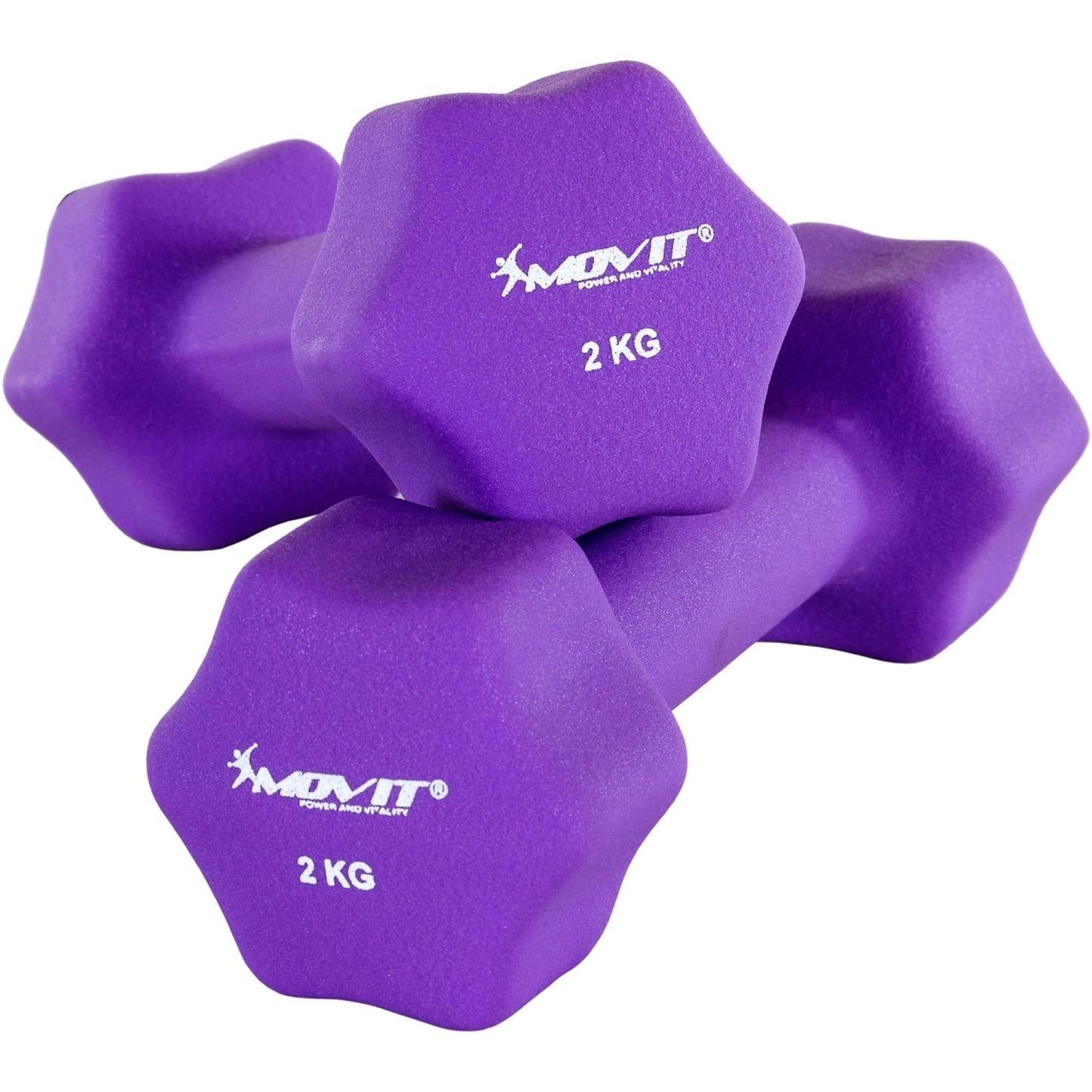 Set de 2 gantere, greutate 1 - 10 kg, Multiple Culori, MOVIT