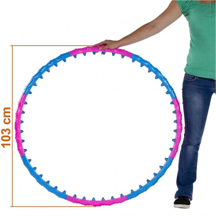 Cerc de hip hoop, proeminențe de masaj și magneți, Ø 96 - 110 cm