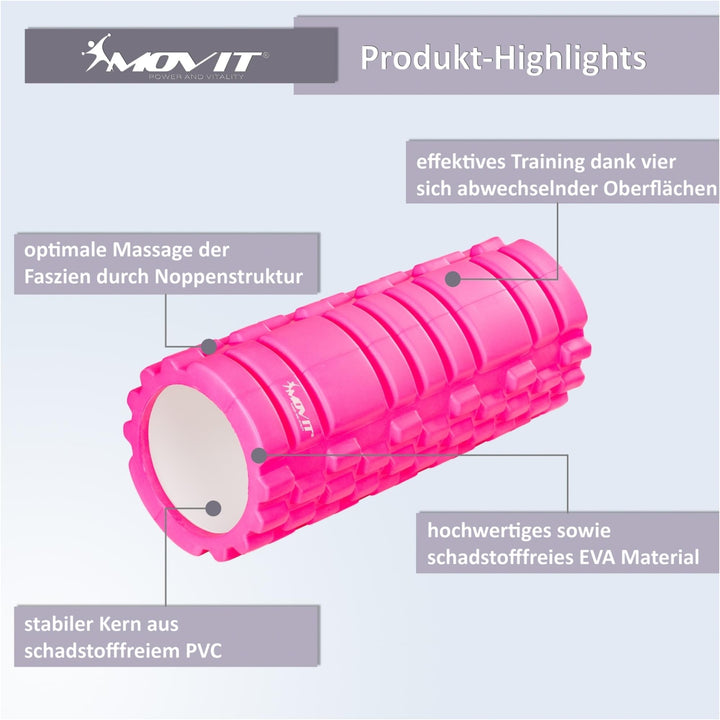Rola de masaj, MOVIT®, galben - Gorilla Sports Ro