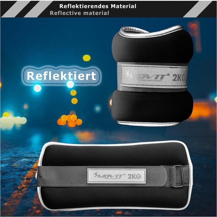 Greutati din neopren pentru incheietura mana/glezna 1 - 4 KG negru MOVIT