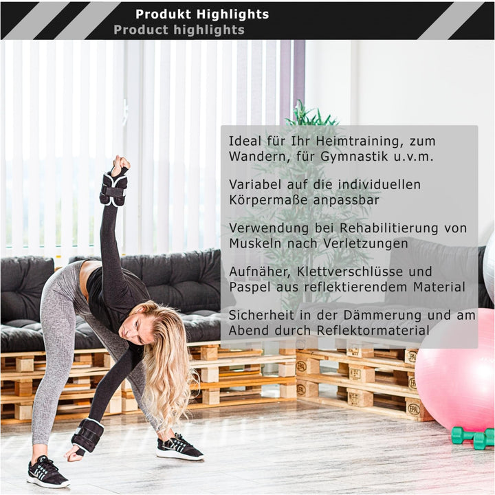 Greutati din neopren pentru incheietura mana/glezna MOVIT® 2x0,5 kg, albastru, Gorilla Sports - Gorilla Sports Ro