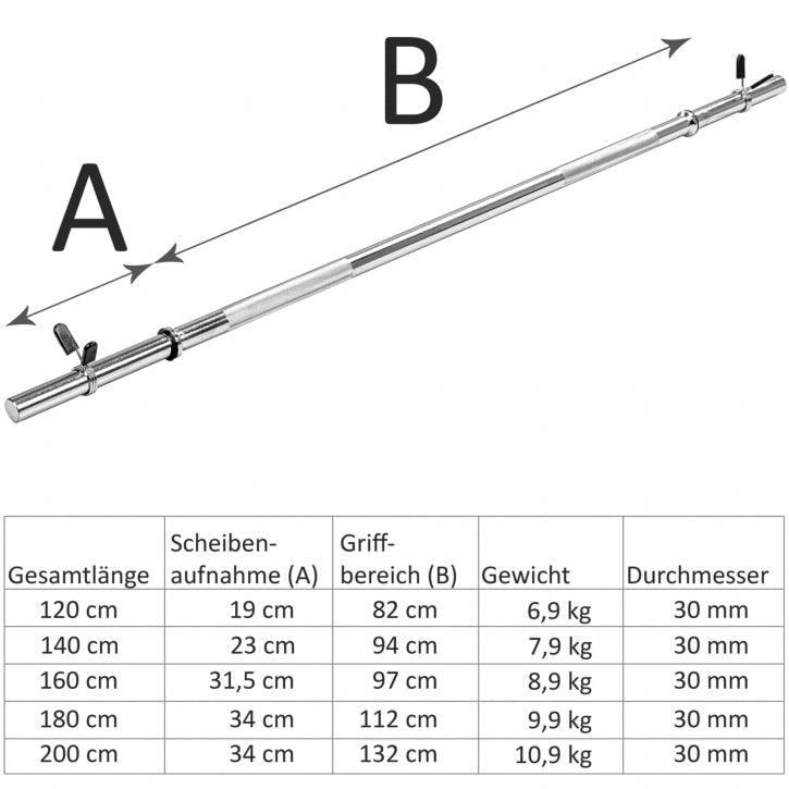 Bara, 120 CM - 180 CM, Cromat/Negru, Blocare in Piulita Stea/Arc MOVIT