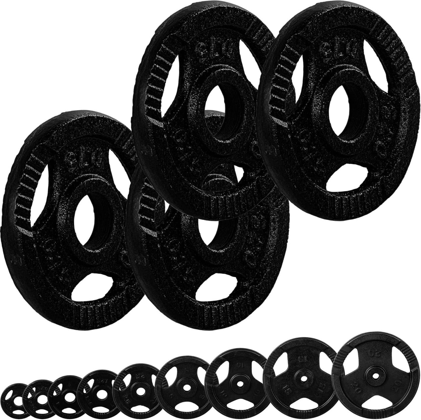 Set de discuri pentru haltere 30/31 mm din fontă Gripper 2 - 30 kg
