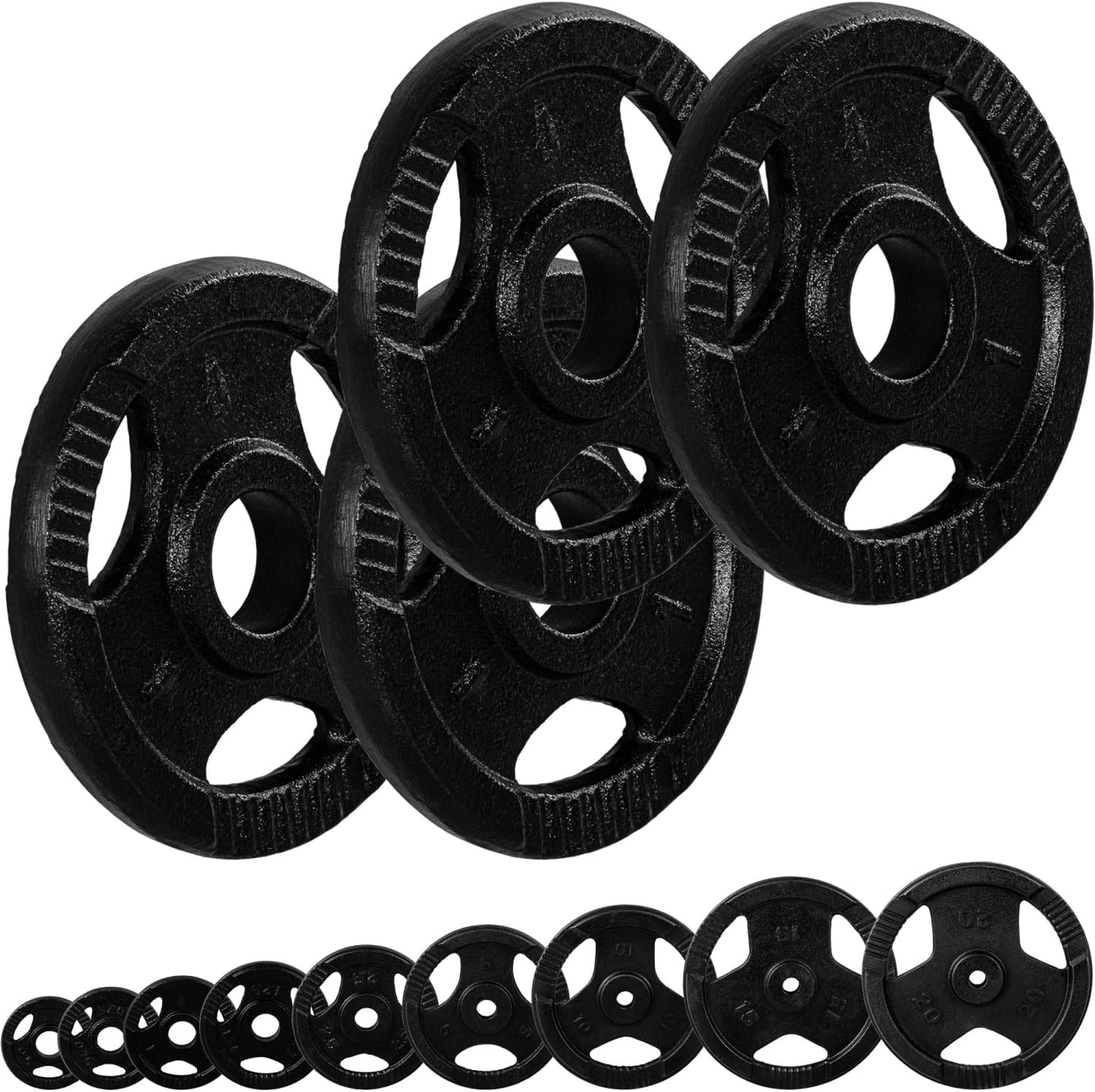 Set de discuri pentru haltere 30/31 mm din fontă Gripper 2 - 30 kg