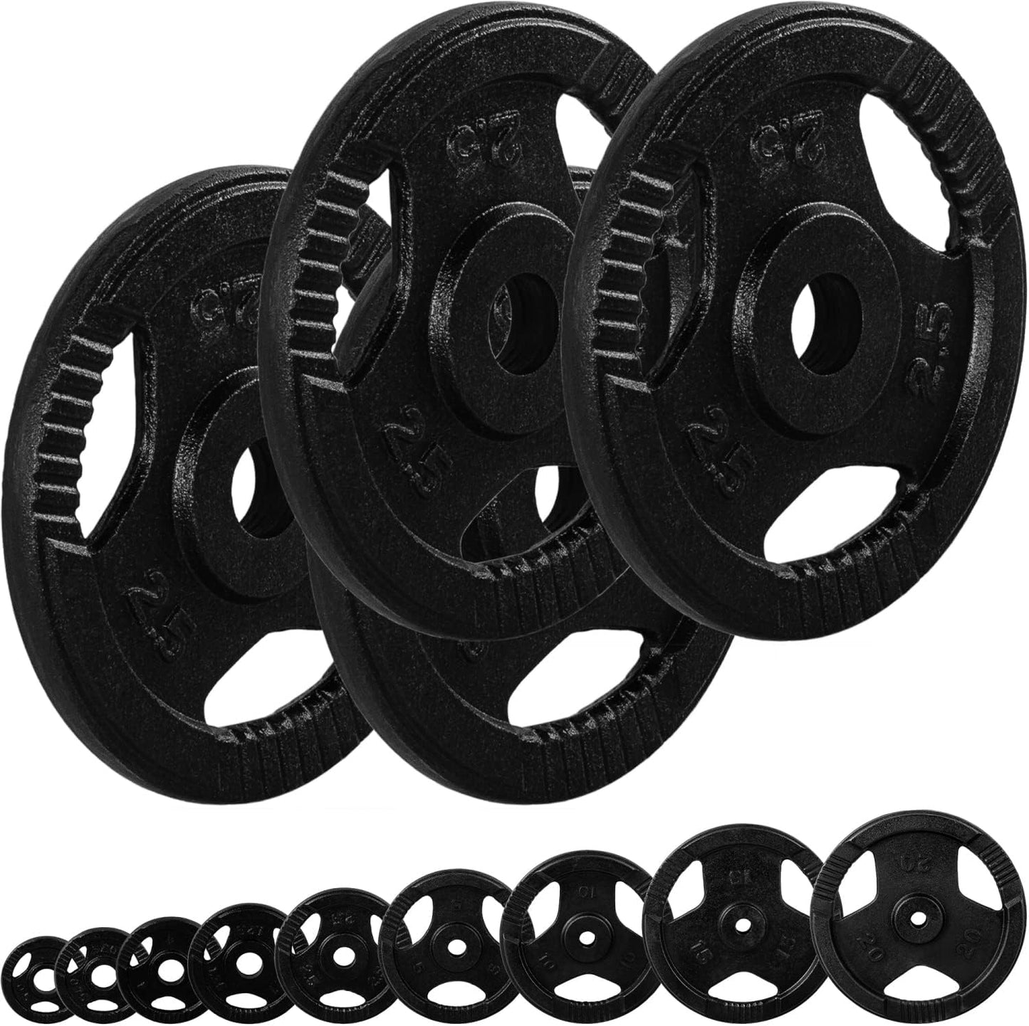 Set de discuri pentru haltere 30/31 mm din fontă Gripper 2 - 30 kg