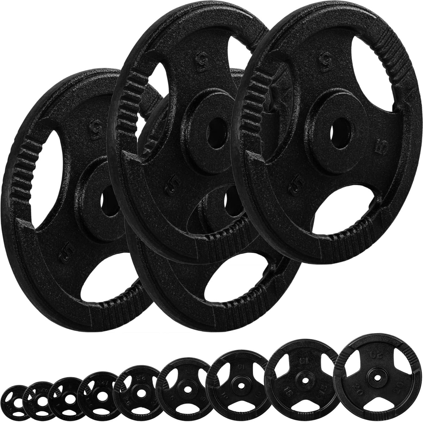 Set de discuri pentru haltere 30/31 mm din fontă Gripper 2 - 30 kg