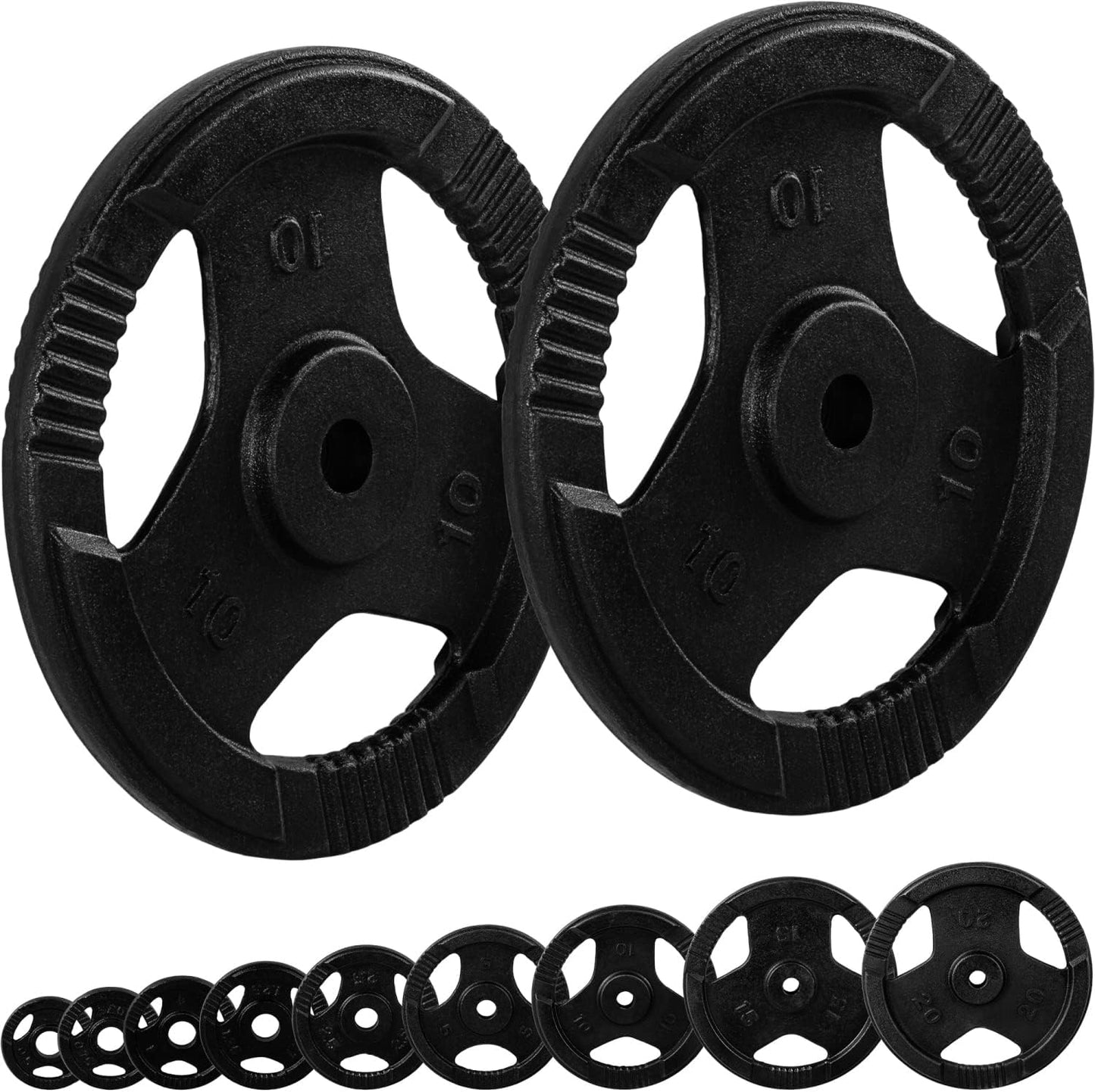 Set de discuri pentru haltere 30/31 mm din fontă Gripper 2 - 30 kg